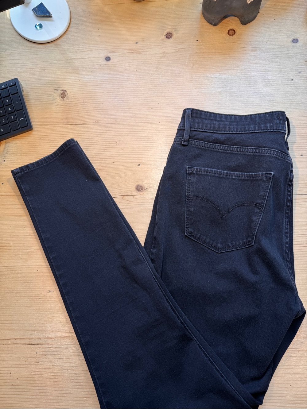 Levi's Premium 721 High Rise Skinny Black Jeans Women 31 Western Cowgirl